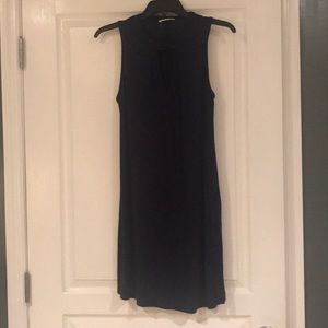 Navy keyhole tank dress
